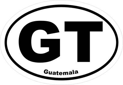 Guatemala Gt Oval Sticker