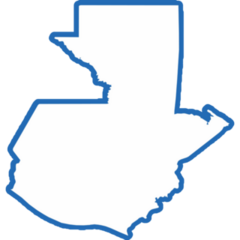 Guatemala Map Blue Sticker