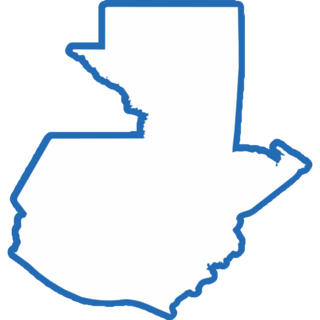 Guatemala Map Blue Sticker