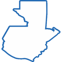 Guatemala Map Blue Sticker