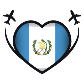 Guatemala Travel Heart Sticker