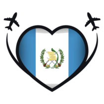 Guatemala Travel Heart Sticker