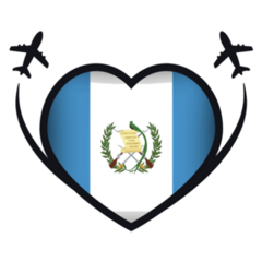 Guatemala Travel Heart Sticker