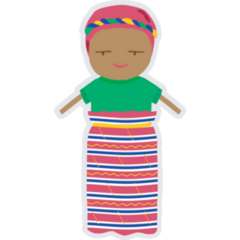 Guatemalan Doll Sticker