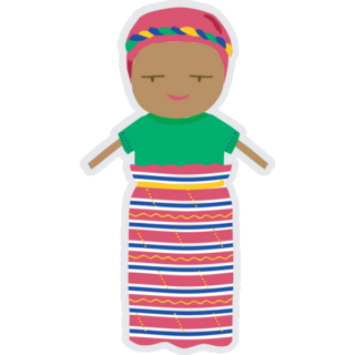 Guatemalan Doll Sticker