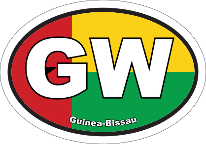 Guinea-Bissau Flag Oval Sticker