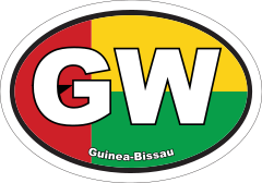 Guinea-Bissau Flag Oval Sticker