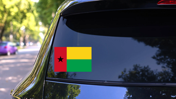 Guinea-Bissau Flag Sticker on a Rear Car Window (New) example