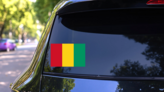 Guinea Country Flag Sticker on a Rear Car Window (New) example