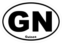 Guinea Gn Oval Sticker