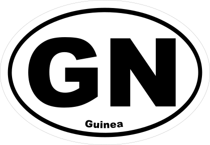 Guinea Gn Oval Sticker
