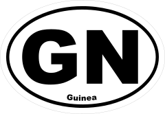 Guinea Gn Oval Sticker