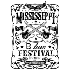 Guitar City Rock And Roll, Mississippi Sticker