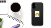 Gummy Bear Kiss Sticker on a Phone (New) example