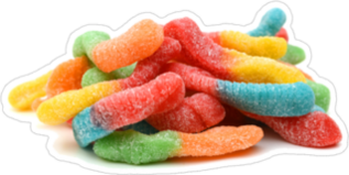 Gummy Worm Candies Sticker