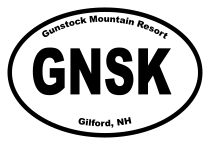 Gunstock Mountain Resort Oval Sticker