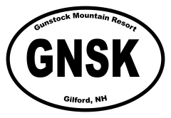 Gunstock Mountain Resort Oval Sticker