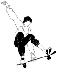 Guy On Skateboard Sticker