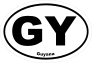 Guyana Gy Oval Sticker