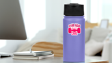 Gym Hair Dont Care Fitness Sticker on a Water Bottle (New) example