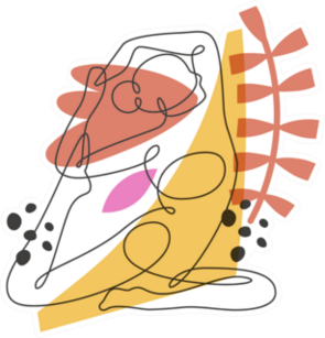 Gymnast Improving Flexibility Abstract Art Sticker