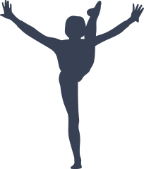 Gymnast Kicking Sticker