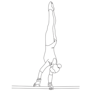 Gymnast Line Drawing Sticker