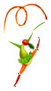 Gymnast Made Of Vegetables And Fruits Sticker