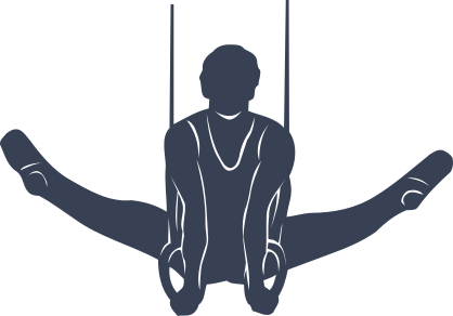 Gymnast On Rings Sticker