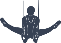 Gymnast On Rings Sticker