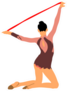 Gymnastic Woman Sticker