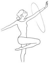 Gymnastics Art Illustration Sticker