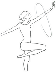 Gymnastics Art Illustration Sticker