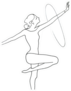 Gymnastics Art Illustration Sticker