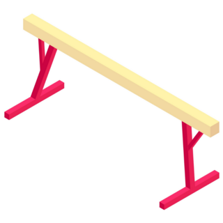 Gymnastics Balance Beam Sticker