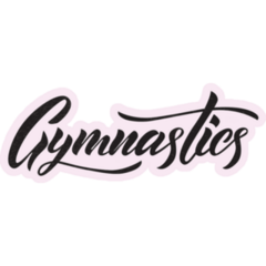 Gymnastics Calligraphy Sticker