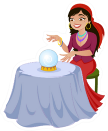Gypsy Fortune Teller Woman Illustration Sticker