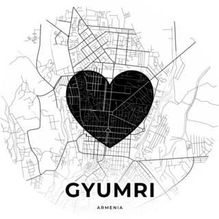 Gyumri, Armenia, Map Sticker