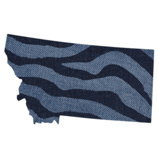 h Zebra Print. State Montana Sticker