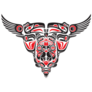 Haida Style Tattoo with Animals Sticker