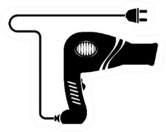 Hair Dryer Icon Design Sticker