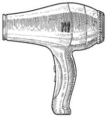 Hair Dryer Illustration Sticker