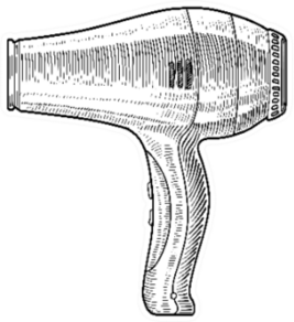 Hair Dryer Illustration Sticker