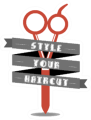 Hair Salon Style Your HairCut Sticker