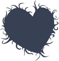 Hairy Heart Sticker