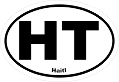 Haiti Ht Oval Sticker
