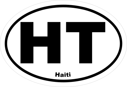Haiti Ht Oval Sticker