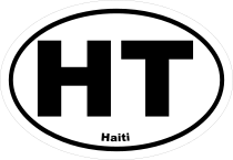 Haiti Ht Oval Sticker