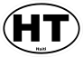 Haiti Ht Oval Sticker