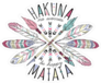 Hakuna Matata Arrows And Feather Sticker